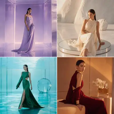 Colagem Editorial de Moda de Luxo 2x2