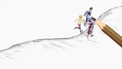 Pencil Line to Anime World Animation
