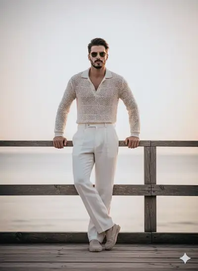 Stylish Man in Resort Wear Portrait