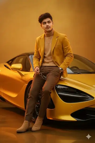Golden Hour Luxury Sports Car Portrait