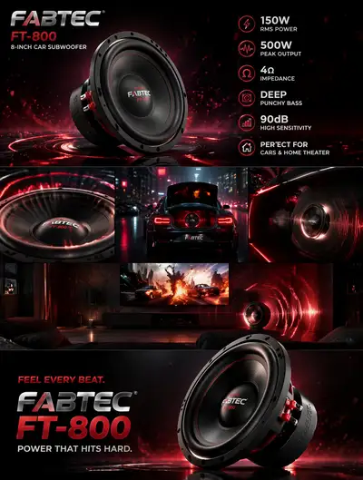 Car subwoofer commercial concept advertisement