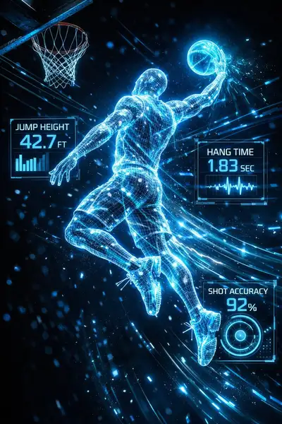 Futuristic Athlete Hybrid Scene