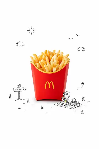 JSON template for minimalist product ad with hand-drawn doodles