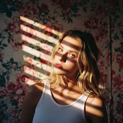 Editorial Portrait with Geometric Shadows