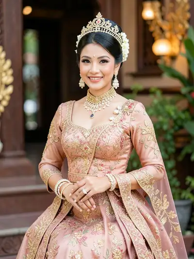 Traditional Minangkabau Bridal Portrait Prompt