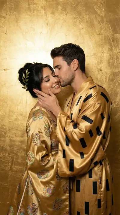 Golden Embrace Fine-Art Fashion Editorial