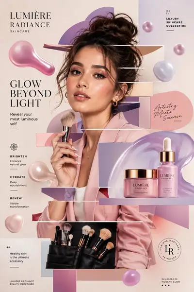 ファッションモデルを配した、破砕効果のある光沢のある雑誌表紙ポスター