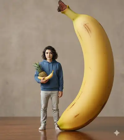 Giant Strawberry with Tiny Person Image