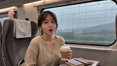 Prompt de vlog em trem coreano com diálogo e voz para Seedance 2.0