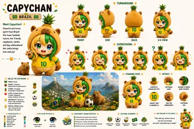 风格化3D卡牌对战电影感短片，含毛绒Q版吉祥物