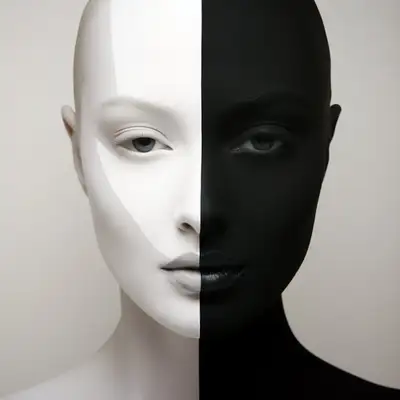 Color Split in Half Prompt Template