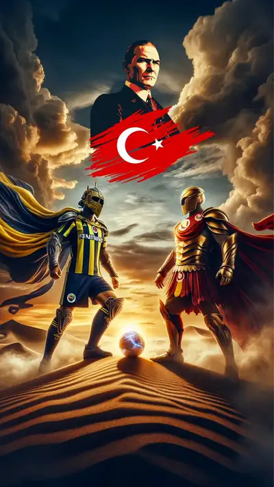 Epic Football Rivalry in Desert Armor