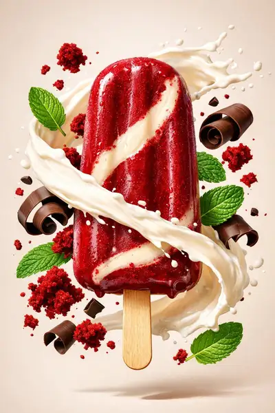 Red Velvet Popsicle Dessert Poster