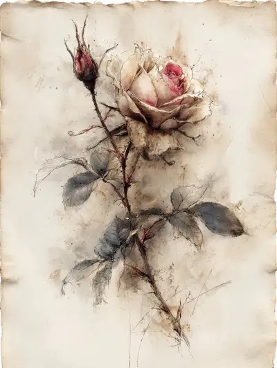 Stained and Burned Paper Illustration