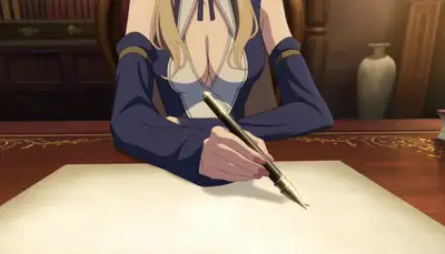 Anime Calligraphy Blooming into Flowers