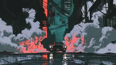 Seedance 2.5: Neon Rain-Soaked Muscle Car Chase (50 Shots)