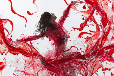 Fluid Fragments Morphing Prompt