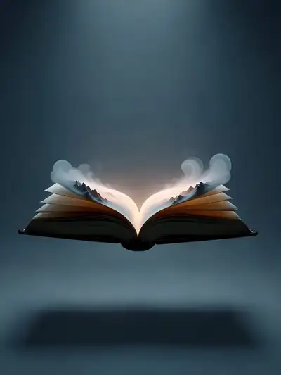 Floating Book Surreal Landscape Video