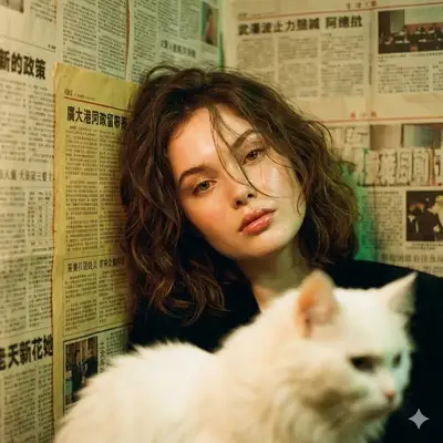 Prompt de retrato retro cinematográfico de Hong Kong de los 90 para Nano Banana Pro