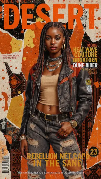 Couverture du Magazine de Mode du Désert