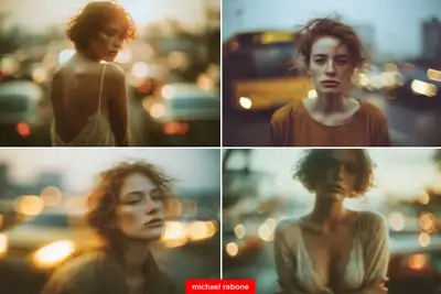 35mm Photography Prompt: Woman in Traffic