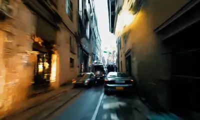 Ultra-fast POV hyper-lapse into rave party