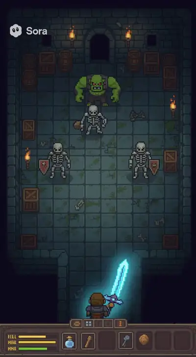 Dungeon Speedrun Gameplay Prompt