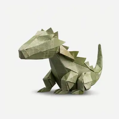 Origami Adorable Orange Rabbit