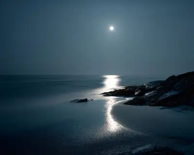 Moonlit Coastline Cinematic Prompt