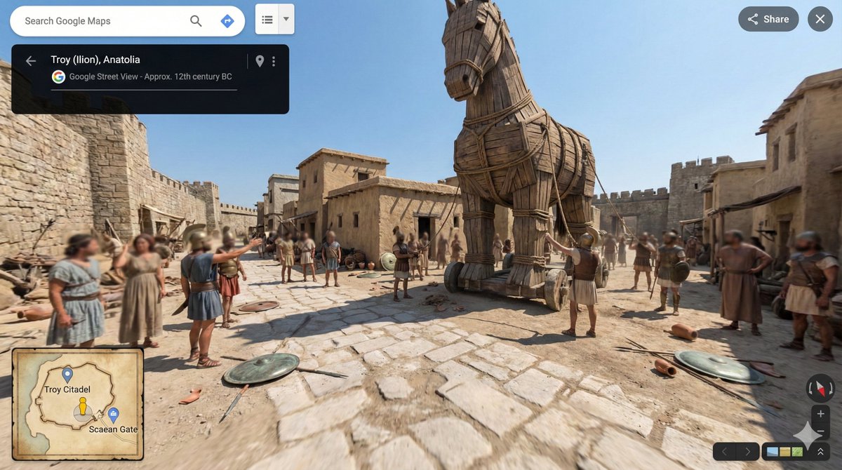 360 degree Street View panorama JSON prompt (Trojan Horse)