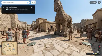 360度街景全景JSON提示词（特洛伊木马）