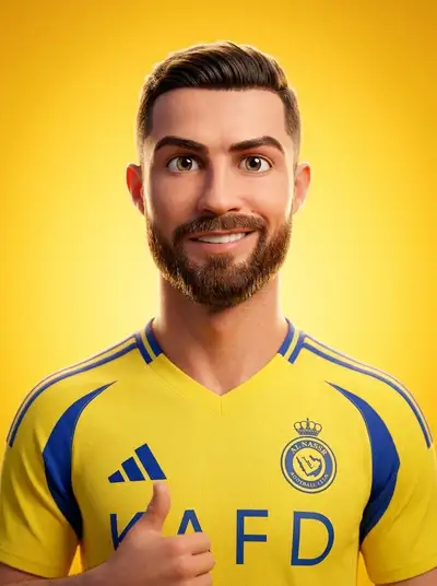 Hyper-realistic 3D football player portrait