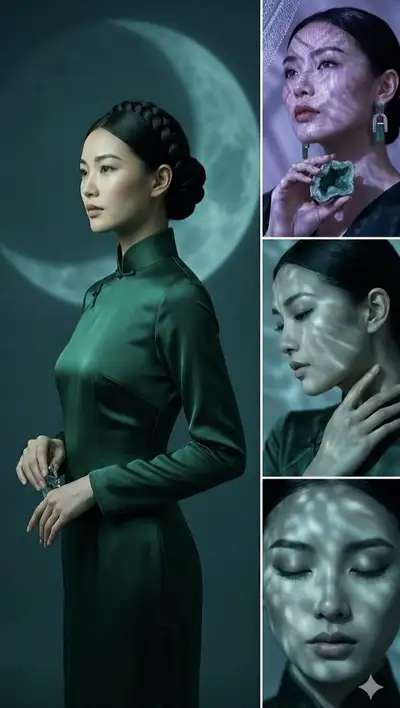 Ethereal Moonlit Editorial Portrait