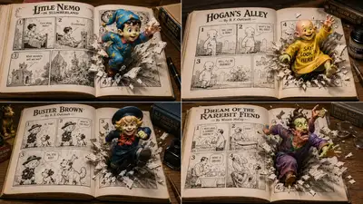 2D-Manga-Comic bricht in 3D-Vinylfigur aus