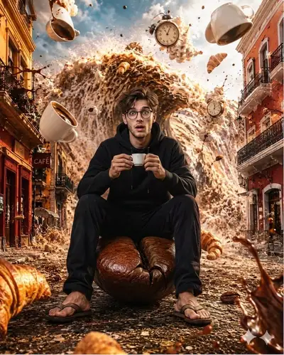 Cinematic Coffee Apocalypse Prompt 3