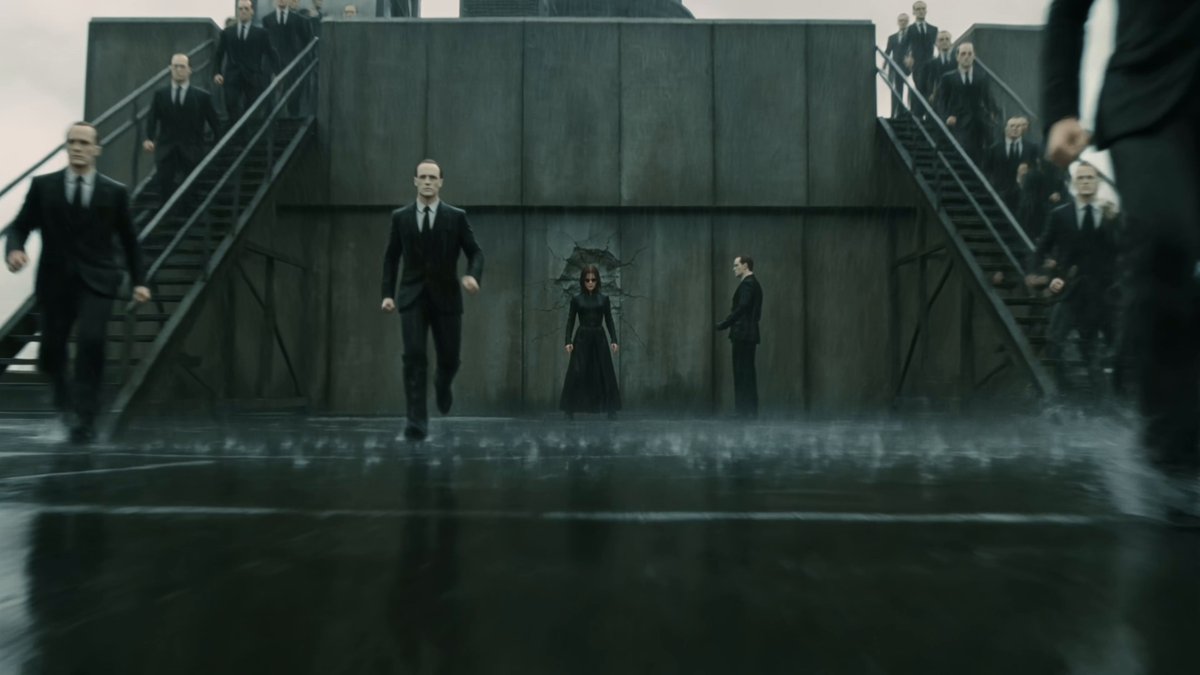 Matrix-style rooftop fight against an army of clones, Seedance 2.0