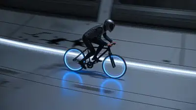 Magnetischer Fahrradkurier in rotierender Raumstation