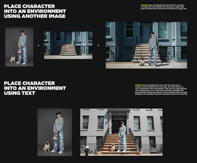 Character Pose Preservation and Environment Transfer