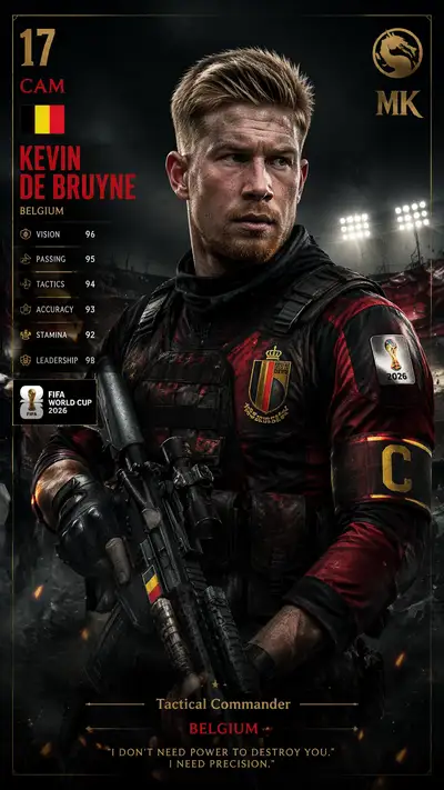 Belgium tactical-warrior poster: Kevin De Bruyne crossover fighter