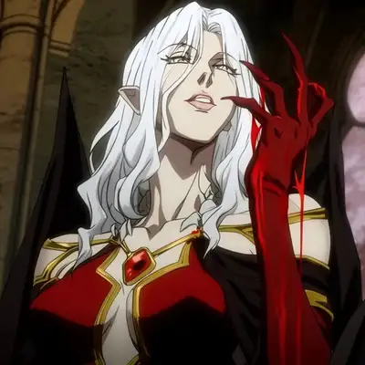 Vampire blood licking animation prompt