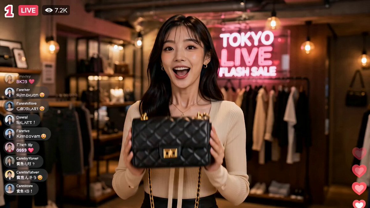 Luxury livestream shopping ad - 15s vertical product video