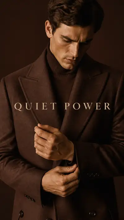 Chocolate Brown Overcoat Menswear Campaign