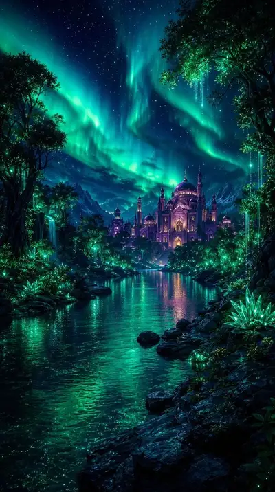 Fantasy Kingdom Under Aurora