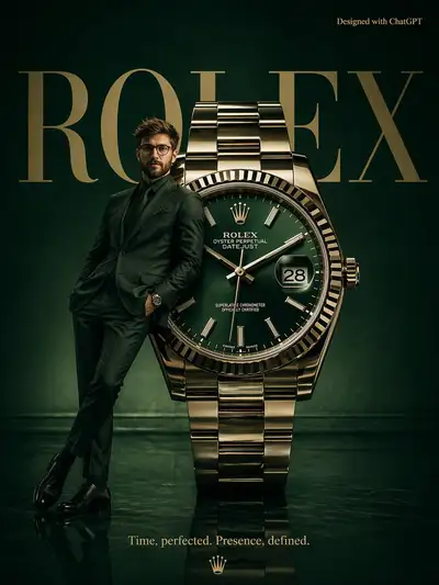 High-Fashion Surrealist Rolex Poster