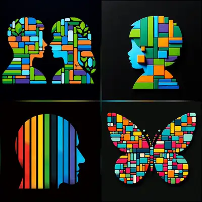 Colorful Isolation Collage Prompt