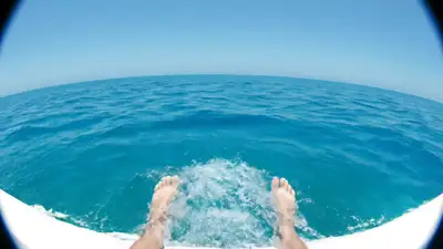 GoPro-Ich-Perspektive-Tauchgang zu einer Meerjungfrauen-Begegnung