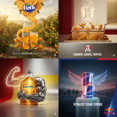 Surreal hero product advertisement template