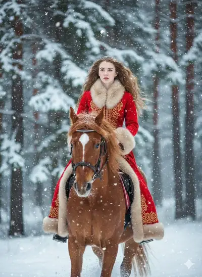 Cinematic Winter Fairytale Portrait Series