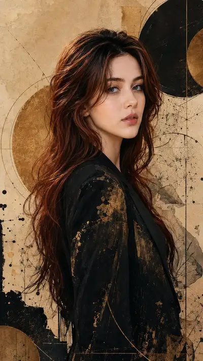 Abstract Gold Editorial Portrait