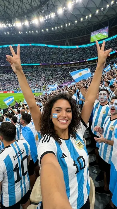 Argentina Fan Stadium Selfie